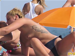 super-steamy bikini teens panty topless spycam Spy Beach